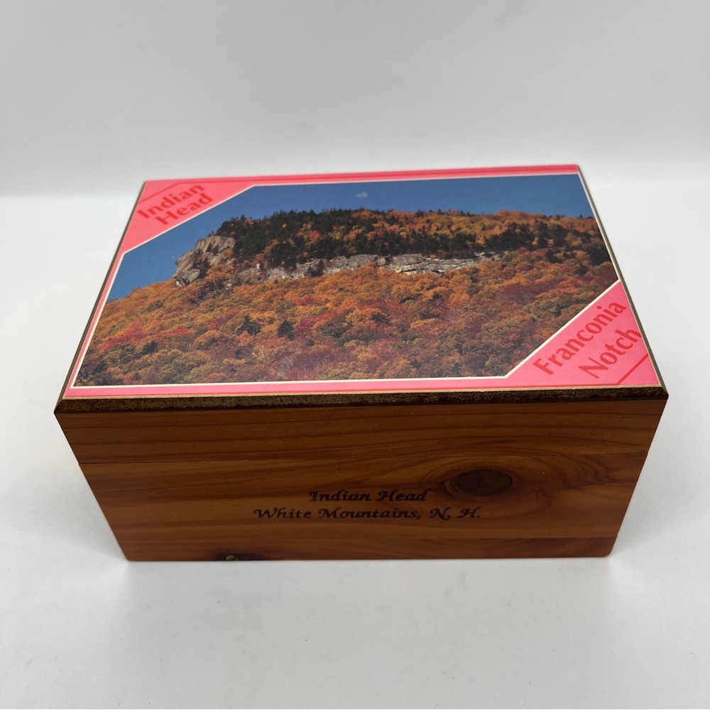 Indian Head Franconia Notch White Mountains New Hampshire NH Wood Box
